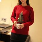 Pom Pom Christmas Tree Sweater