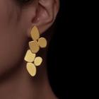 Geometric Stud Earring 1 Pair - Earring - Gold - One Size