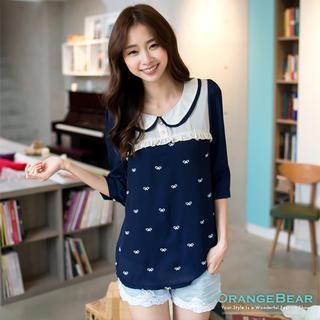 Bow-print Blouse
