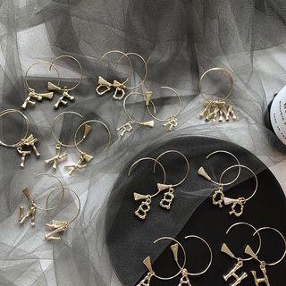 Alloy Alphabet Dangle Earring (various Designs)