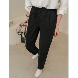 Pleated Napped Baggy Pants