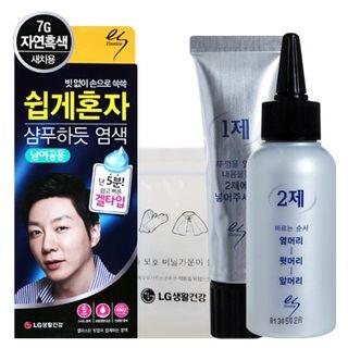 Elastine - Gel Type Self Hair Color For Premature Gray Hair (#7g Natural Black)