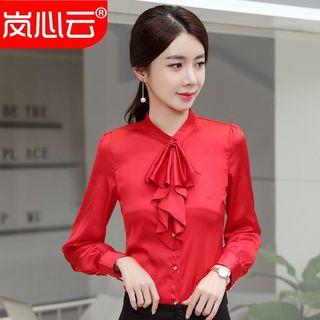 Ruffle Trim Blouse / Dress Pants / Pencil Skirt / Set