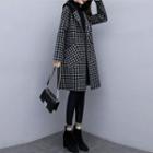 Gingham Single-breasted Coat