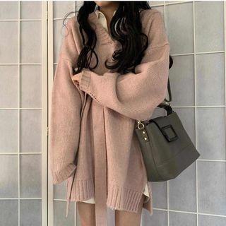 Mini A-line Shirtdress / Tie-waist Sweater / Set