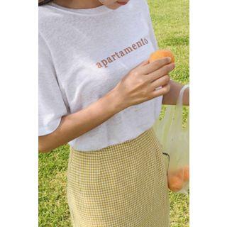 Lettering M Lange Linen T-shirt