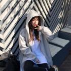 Zip-up Loose-fit Long Hoodie