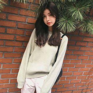 Plain Sweater Red - One Size