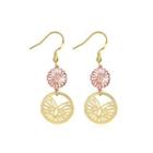 Simple Round Cutout Earrings Yellow - One Size