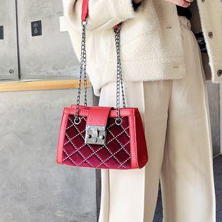 Two-tone Argyle Satchel