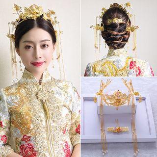 Wedding Alloy Fringed Headpiece / Fringed Earring / Hair Pin / Set (various Designs)