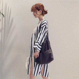 Open-front Stripe Jacket