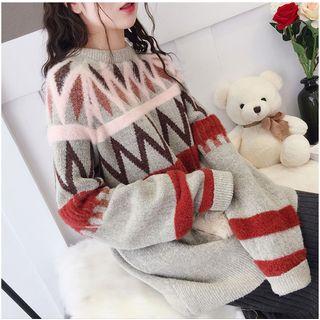 Oversized Patterned Sweater
