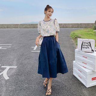 Set : Floral Shirt + Skirt