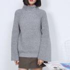 Turtleneck Bell-sleeve Sweater