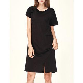 Pocket-detail Glittered Dress