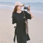 Slit-hem Short-sleeve T-shirt Dress