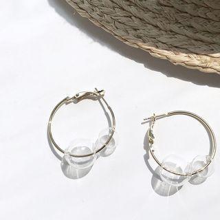 Bubble Glass Hoop Earring As Shown In Figure - One Size
