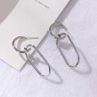 Hoop Accent Earring 925 Silver Needle - Silver - One Size