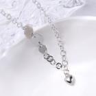 925 Sterling Silver Heart Pendant Necklace 925 Silver - Chain - One Size