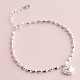 Heart Bracelet S925 Silver - Silver - One Size