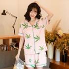 Printed Short-sleeve Loungewear Set