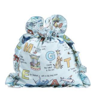 Alphabet Print Drawstring Pouch