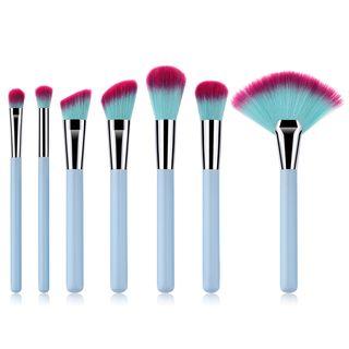 Set Of 7: Makeup Brush Tm-070 - Blue - One Size