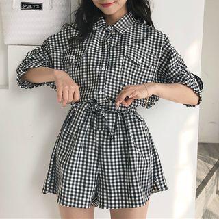 Tab-sleeve Playsuit