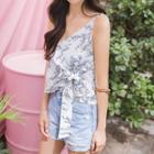 Tie-front Printed Camisole Top