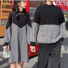 Houndstooth Panel Sweater / Dress