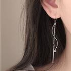 925 Sterling Silver Swirl Threader Earring As Shown In Figure - One Size