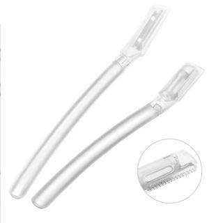 Set Of 2: Eyebrow Razor Transparent - One Size