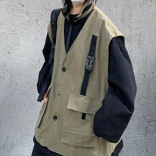 Buckled Mock Two Piece Jacket