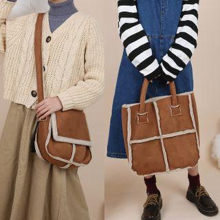 Retro Fur Trim Crossbody Bag / Tote Bag