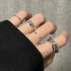 Set Of 4: Ring Set Of 4 - 1188a# - Silver - 1.5 To 1.6cm
