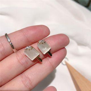 Popsicle Rhinestone Earring 1 Pair - Gold - One Size