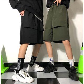 Wide-leg Cargo Knee-length Shorts