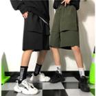 Wide-leg Cargo Knee-length Shorts