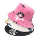Flower Faux Shearling Bucket Hat