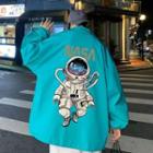 Astronaut Print Zip Jacket