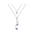 925 Sterling Silve Elegant Fashion Musical Note Necklace With Austrian Element Crystal Silver - One Size