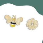 Alloy Bee / Flower Brooch