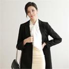 Tall Size Tie-neck Blouse