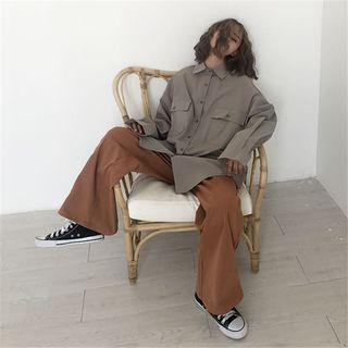 Pocketed Shirt / Wide Leg Pants