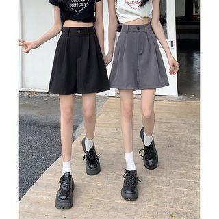 High-waist Loose-fit Dress Shorts