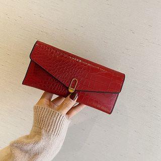 Croc Grain Long Wallet
