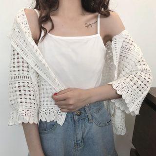 Perforated Knit Jacket