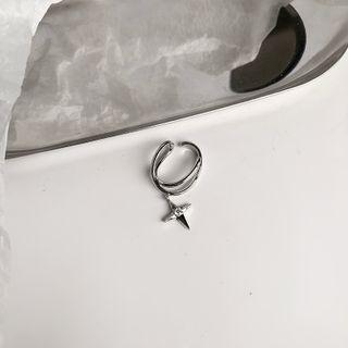 Star Layered Ear Cuff 1 Pc - Silver - One Size