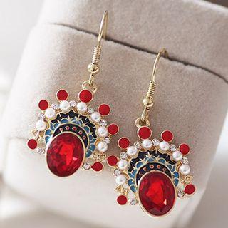 Rhinestone Dangle Earring / Clip-on Earring